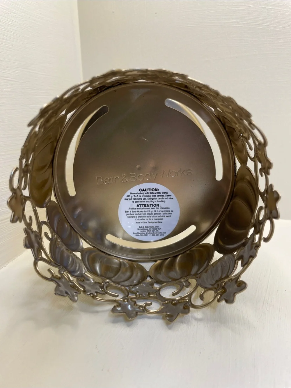Fall BBW Glitter Pumpkins Candle Holder